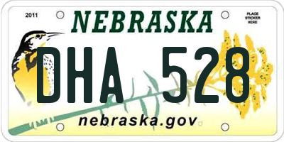 NE license plate DHA528