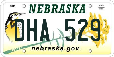 NE license plate DHA529