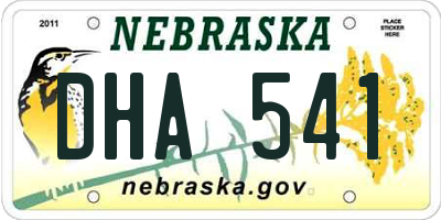 NE license plate DHA541