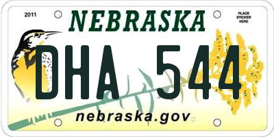 NE license plate DHA544