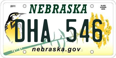 NE license plate DHA546
