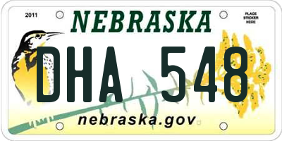NE license plate DHA548