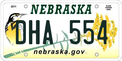 NE license plate DHA554