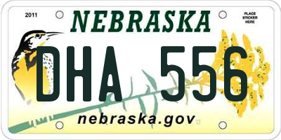 NE license plate DHA556