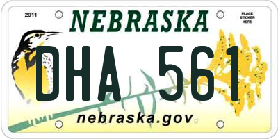 NE license plate DHA561