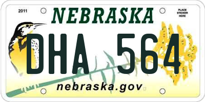 NE license plate DHA564