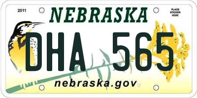 NE license plate DHA565
