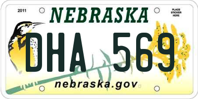 NE license plate DHA569