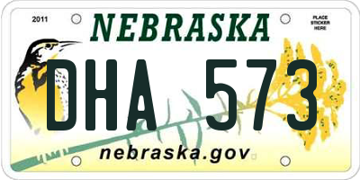 NE license plate DHA573