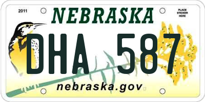 NE license plate DHA587