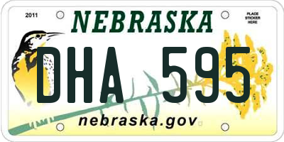 NE license plate DHA595