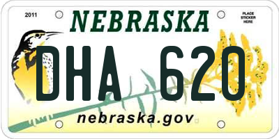 NE license plate DHA620