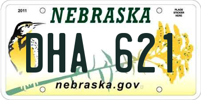NE license plate DHA621