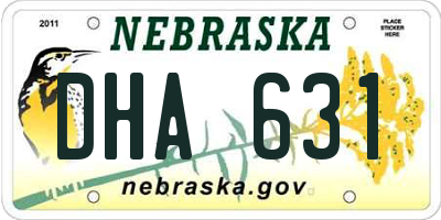 NE license plate DHA631