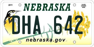 NE license plate DHA642