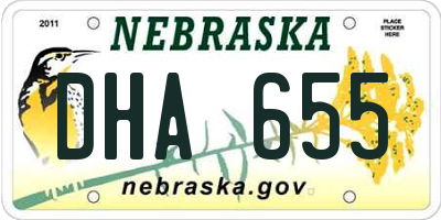 NE license plate DHA655