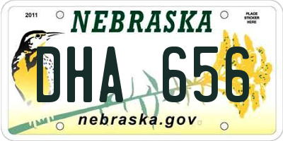 NE license plate DHA656