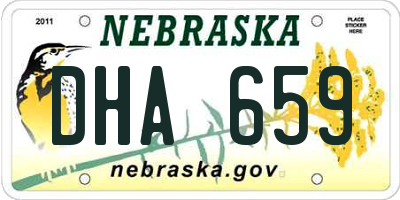 NE license plate DHA659