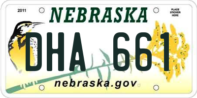 NE license plate DHA661
