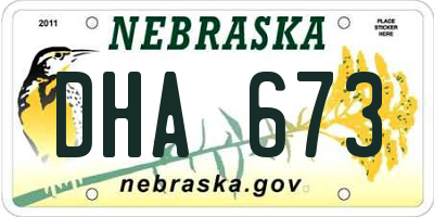 NE license plate DHA673