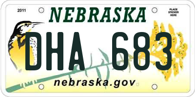 NE license plate DHA683
