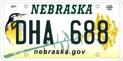 NE license plate DHA688