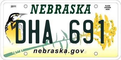 NE license plate DHA691