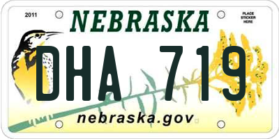 NE license plate DHA719
