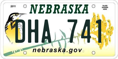 NE license plate DHA741