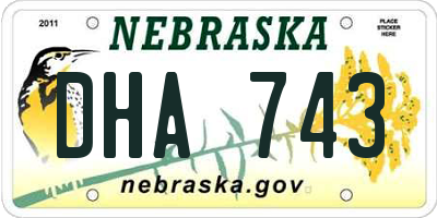 NE license plate DHA743