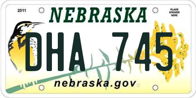 NE license plate DHA745
