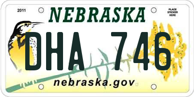 NE license plate DHA746