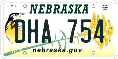 NE license plate DHA754