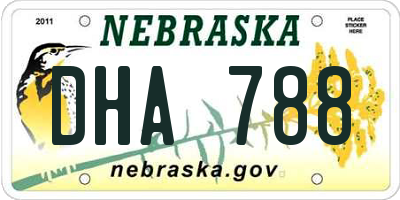 NE license plate DHA788