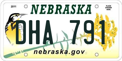 NE license plate DHA791