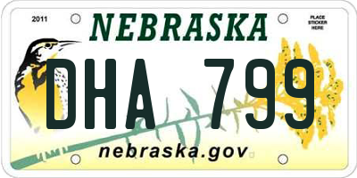 NE license plate DHA799