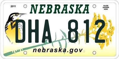 NE license plate DHA812