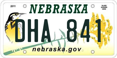 NE license plate DHA841