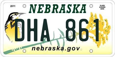 NE license plate DHA861