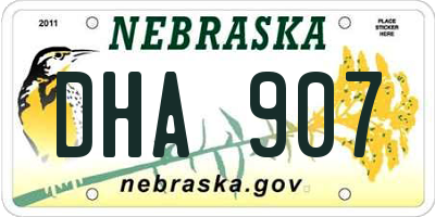 NE license plate DHA907