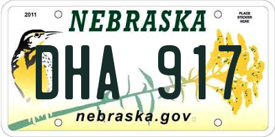 NE license plate DHA917