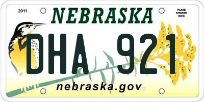 NE license plate DHA921