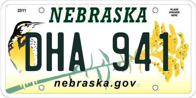 NE license plate DHA941