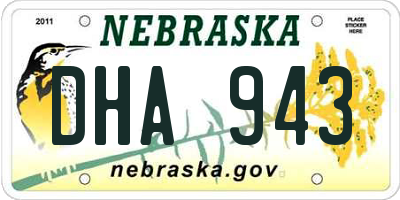 NE license plate DHA943
