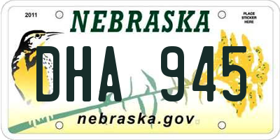 NE license plate DHA945