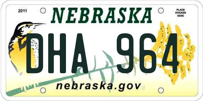 NE license plate DHA964