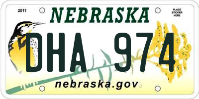 NE license plate DHA974