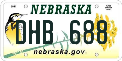 NE license plate DHB688