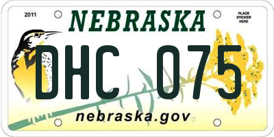NE license plate DHC075