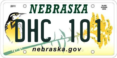 NE license plate DHC101